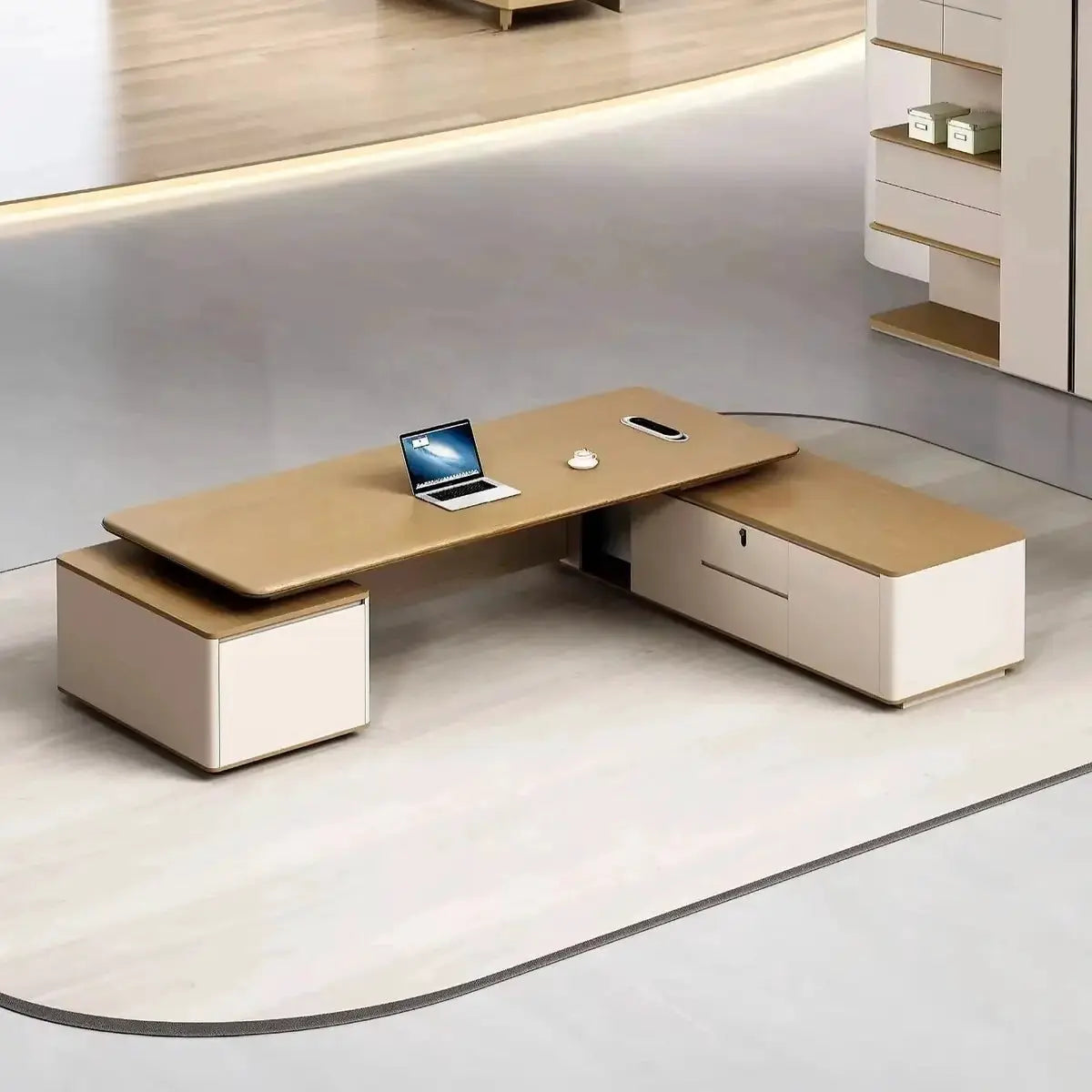 Halsey · Modern L-Shaped Executive Desk by Arc Grove