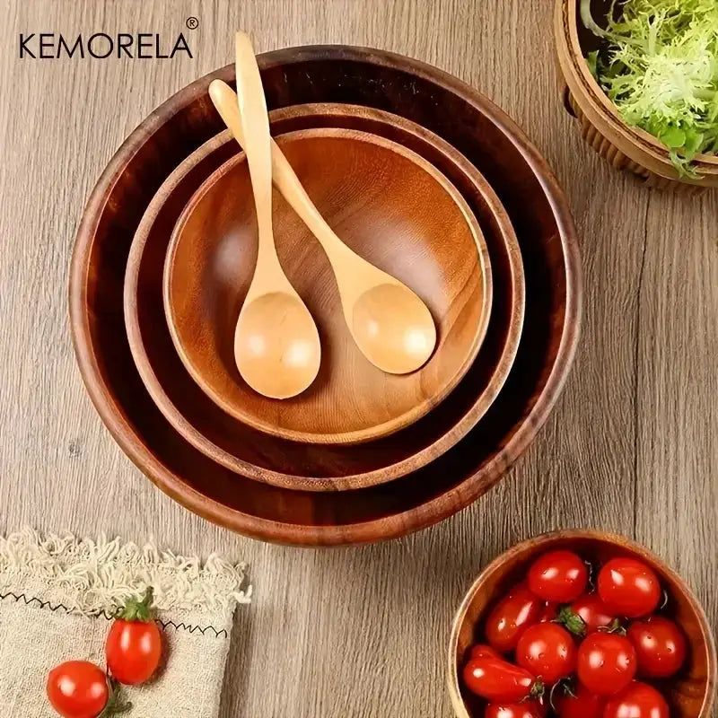 Salad Bowl - Anti-Scalding Wooden Large by House Of Avana