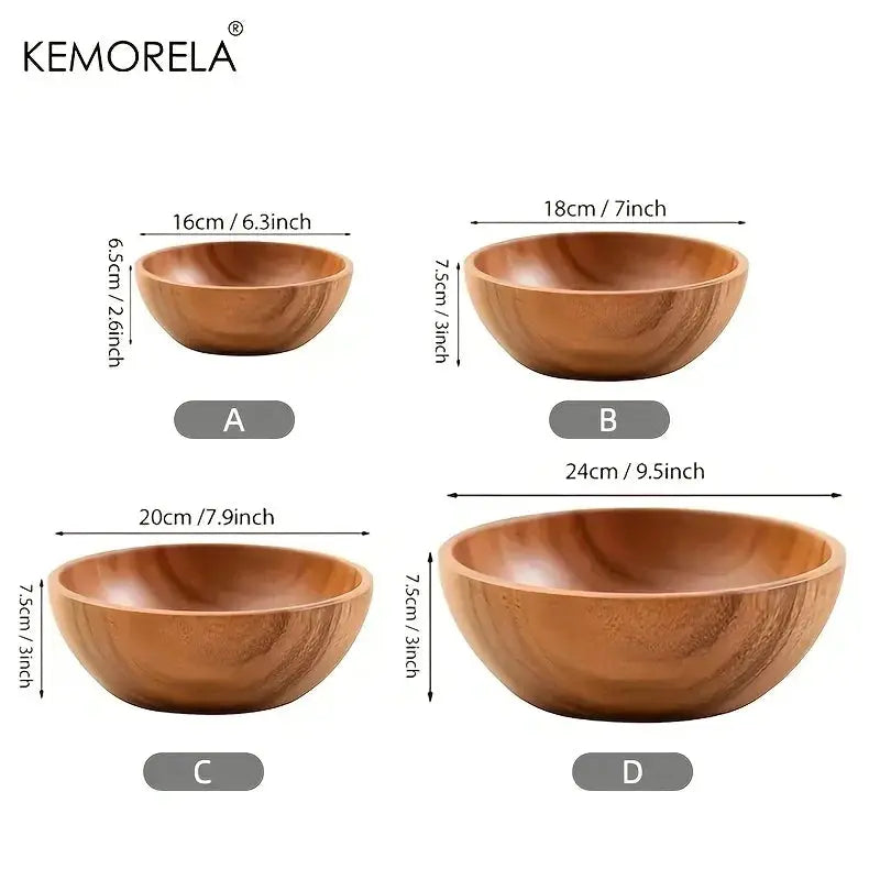 Salad Bowl - Anti-Scalding Wooden Large by House Of Avana