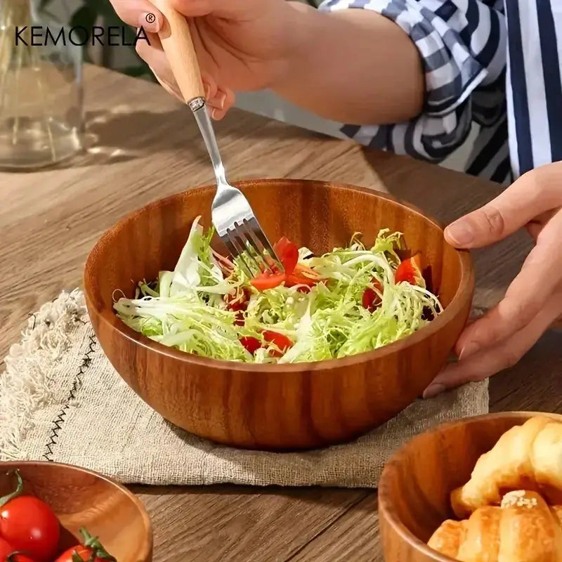 Salad Bowl - Anti-Scalding Wooden Large by House Of Avana