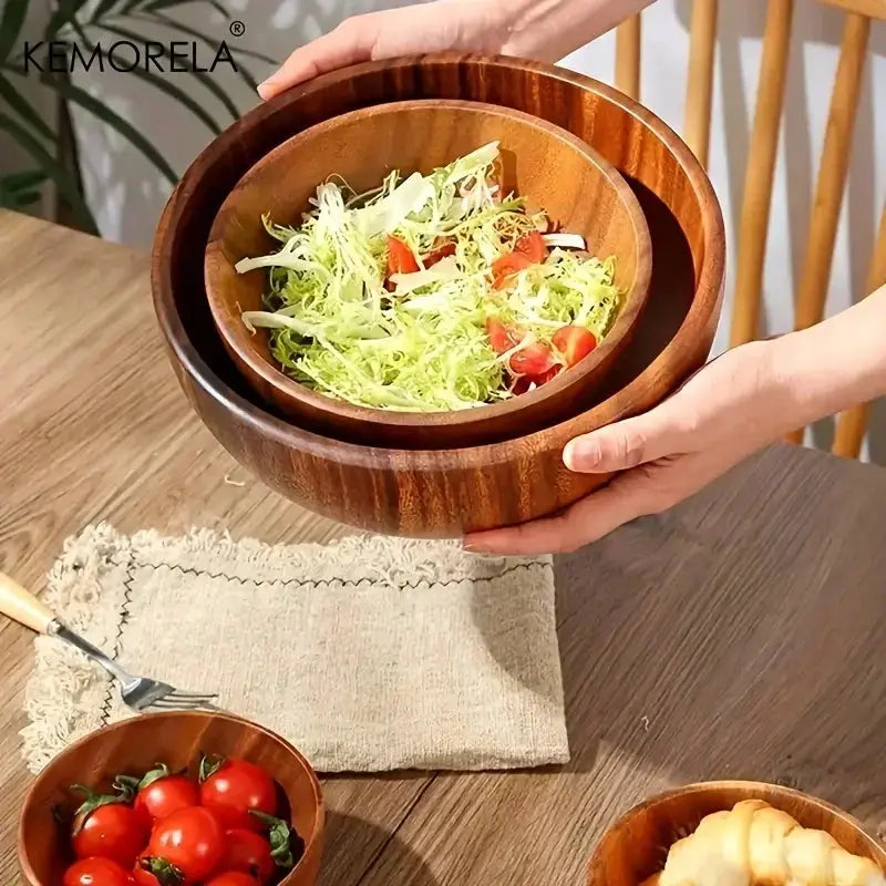 Salad Bowl - Anti-Scalding Wooden Large by House Of Avana