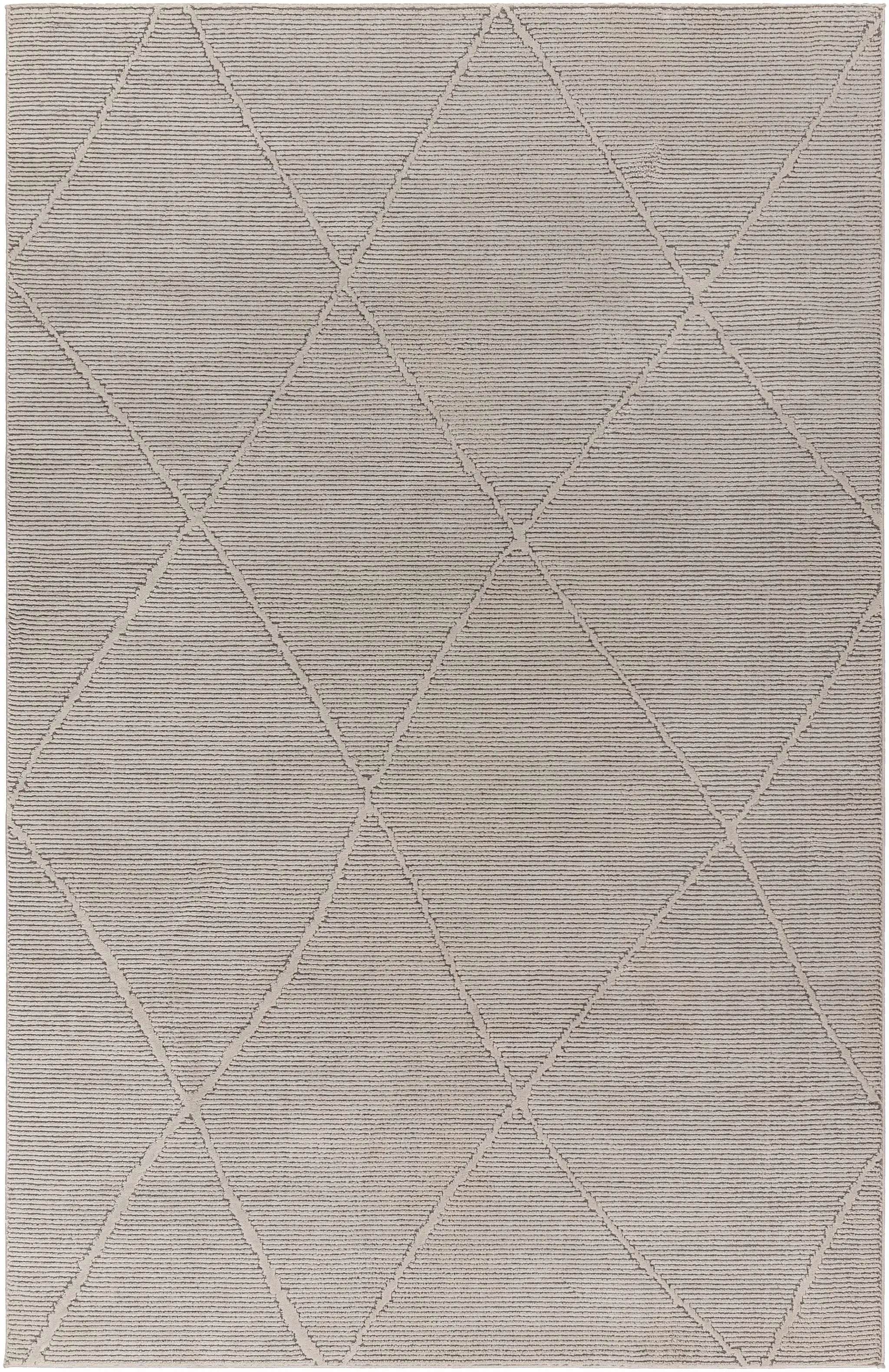 Aldis Grey Plush Textured Washable Rug - Clearance by Boutique Rugs