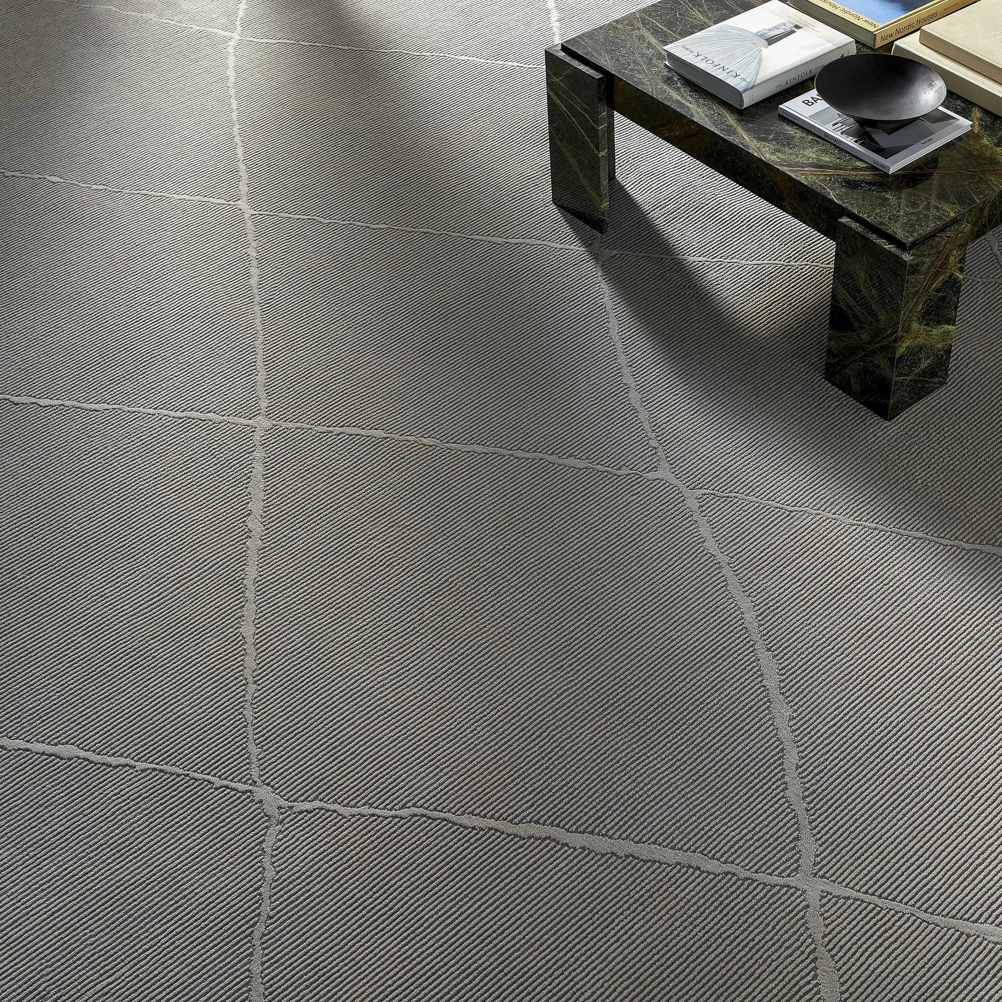 Aldis Grey Plush Textured Washable Rug - Clearance by Boutique Rugs