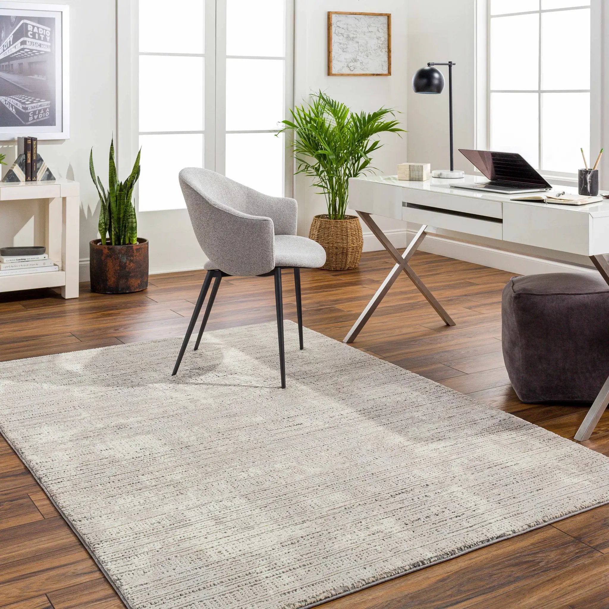 Chiyo Tan Plush Textured Washable Rug by Boutique Rugs