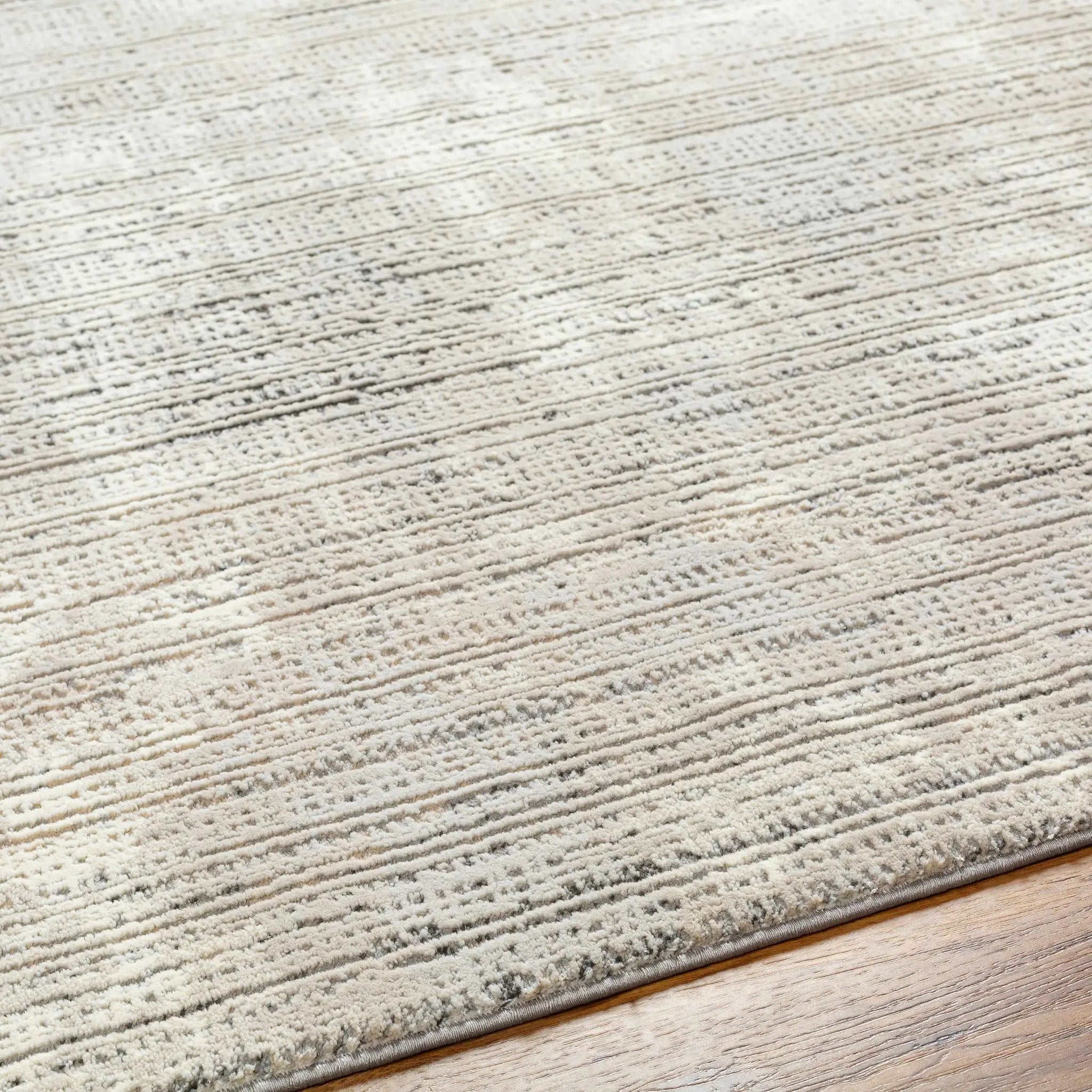 Chiyo Tan Plush Textured Washable Rug by Boutique Rugs