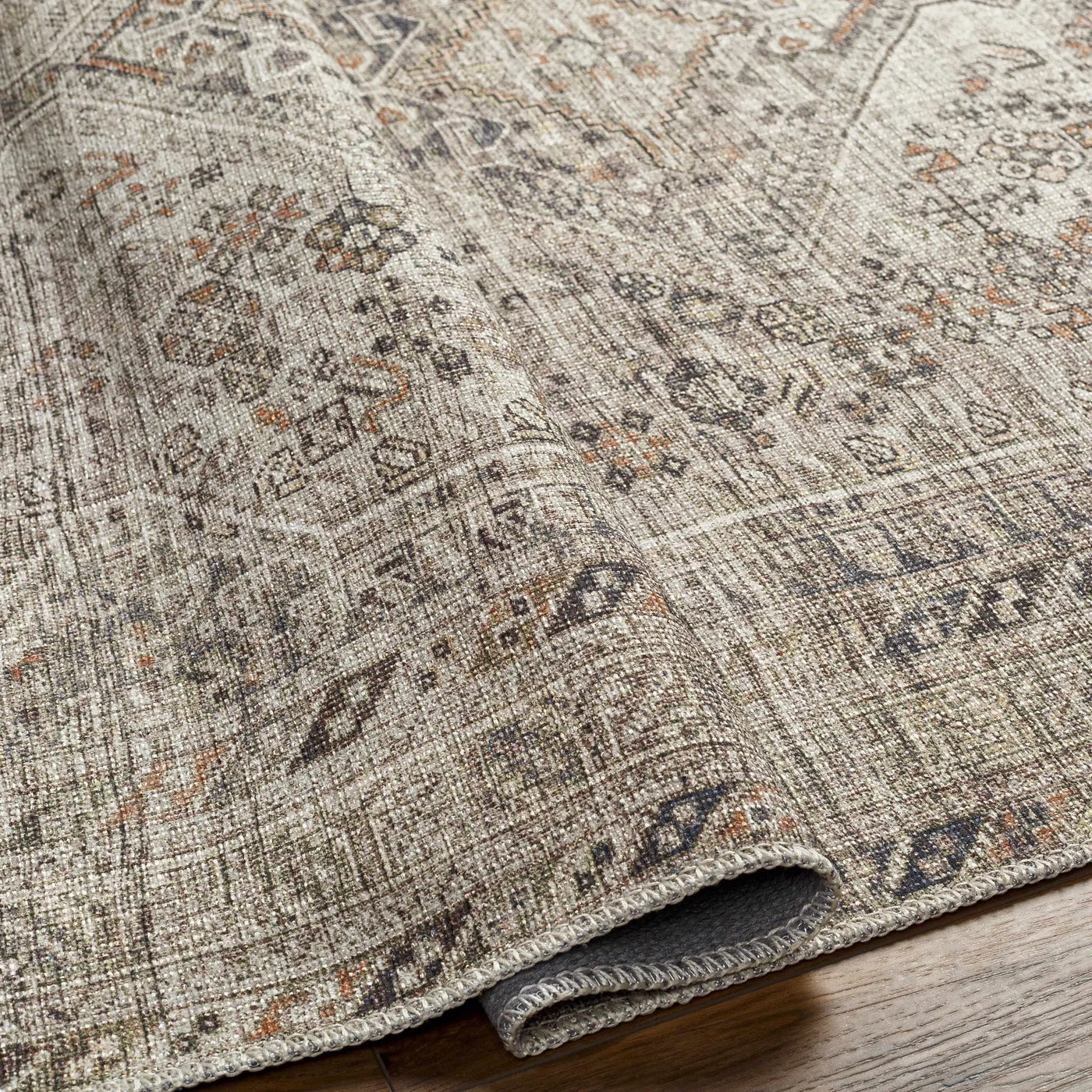 Barny Beige Flat Pile Washable Rug by Boutique Rugs