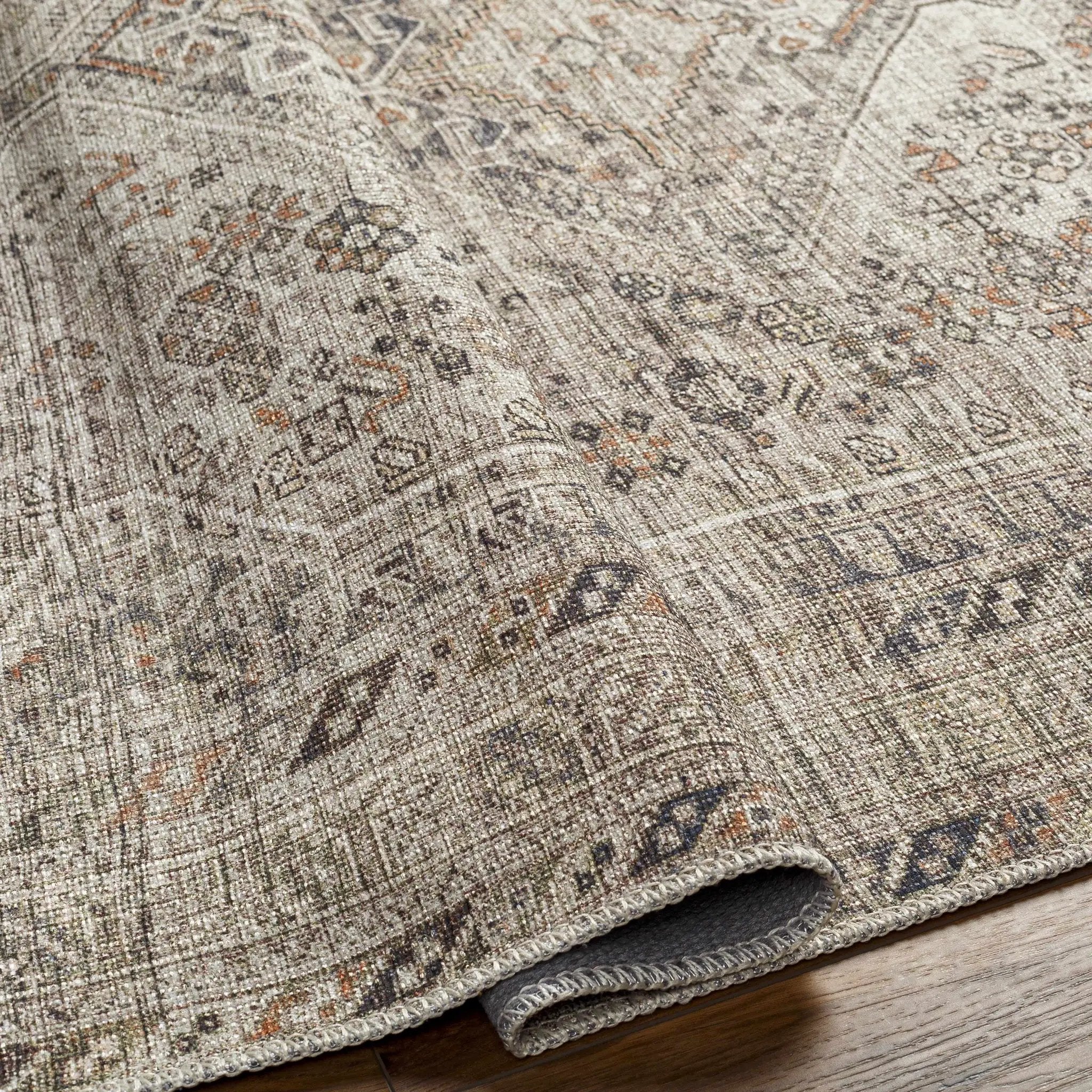 Barny Beige Flat Pile Washable Rug by Boutique Rugs