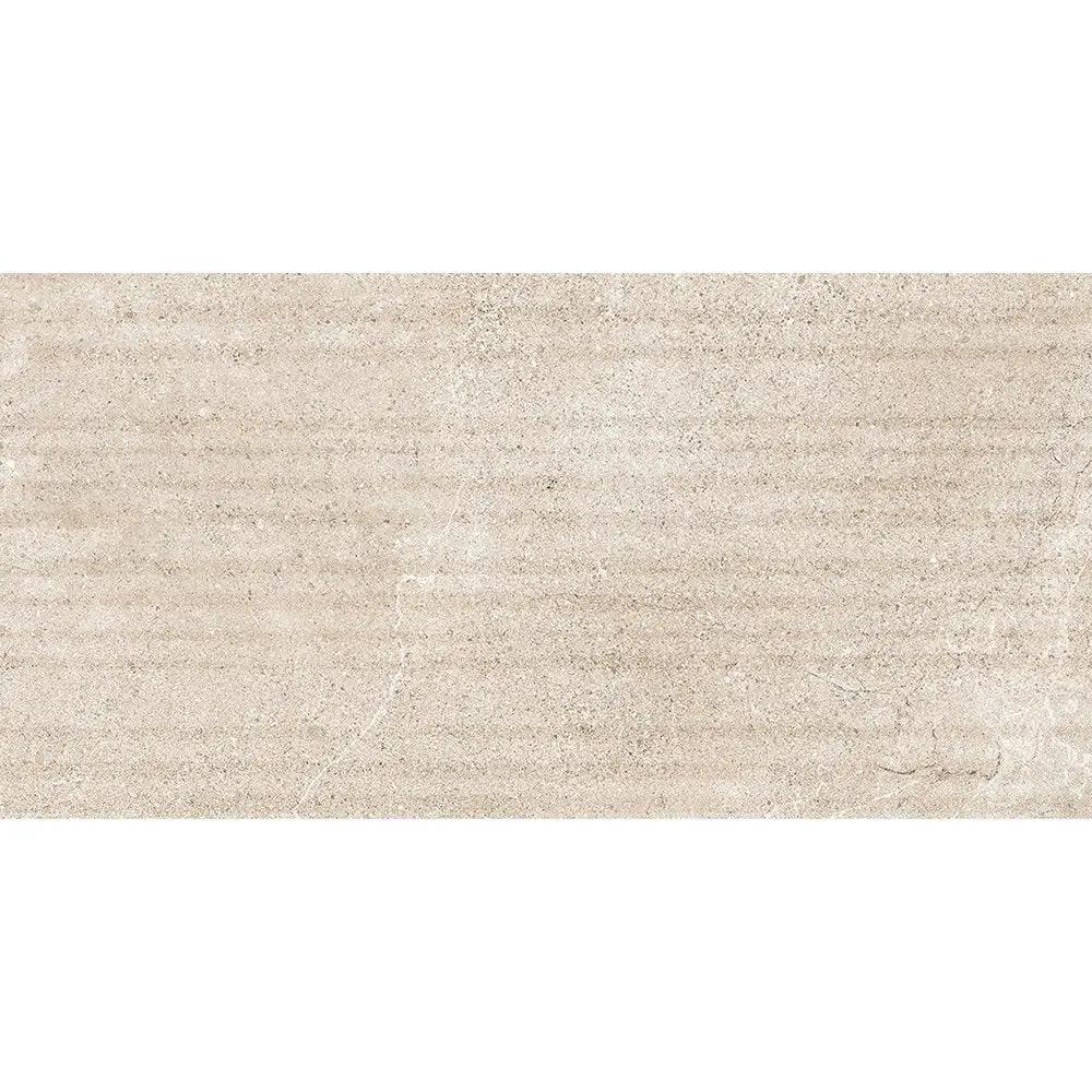 Sand Moon Struttura Grooves 12x24 Rec by Stonetiledepot