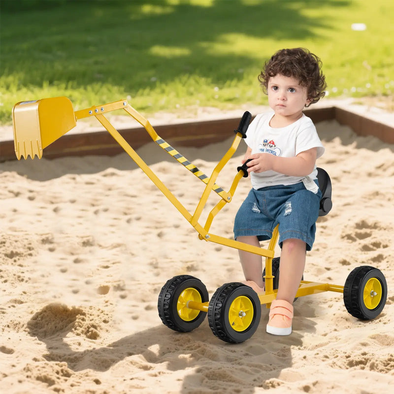 Sand Digger for Kids with 2-Handed Controls and Flexible Shovel by DirectDeals