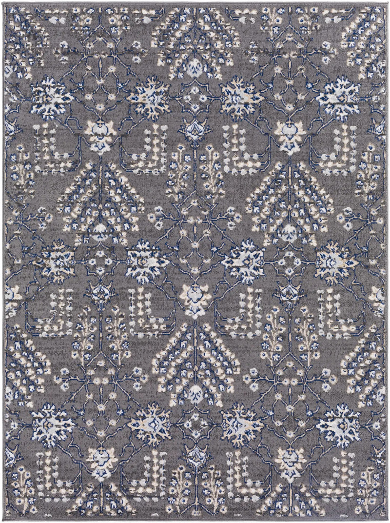 Sapinero Gray Floral Rug - Clearance by Boutique Rugs