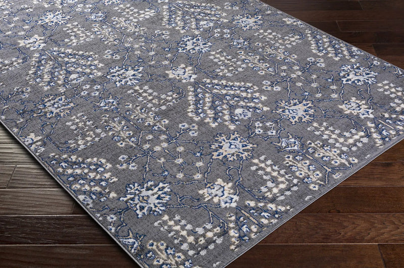 Sapinero Gray Floral Rug - Clearance by Boutique Rugs