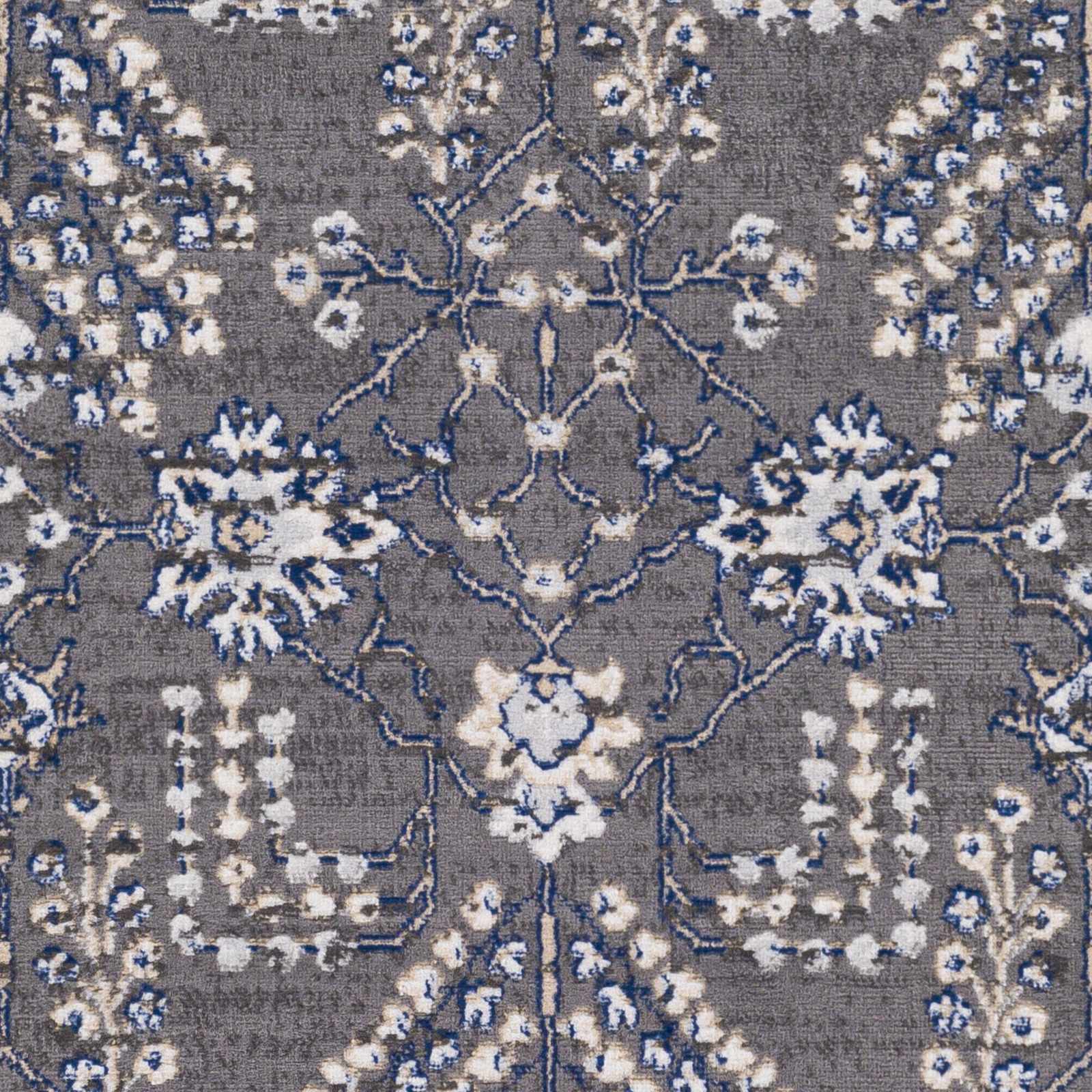 Sapinero Gray Floral Rug - Clearance by Boutique Rugs
