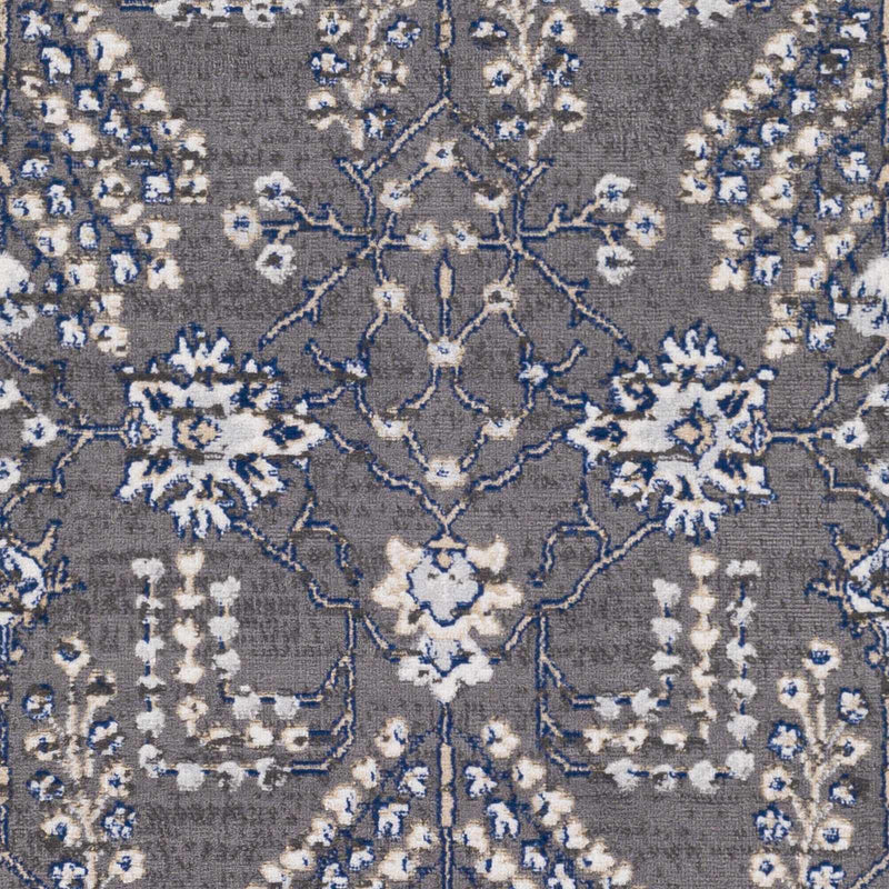 Sapinero Gray Floral Rug - Clearance by Boutique Rugs