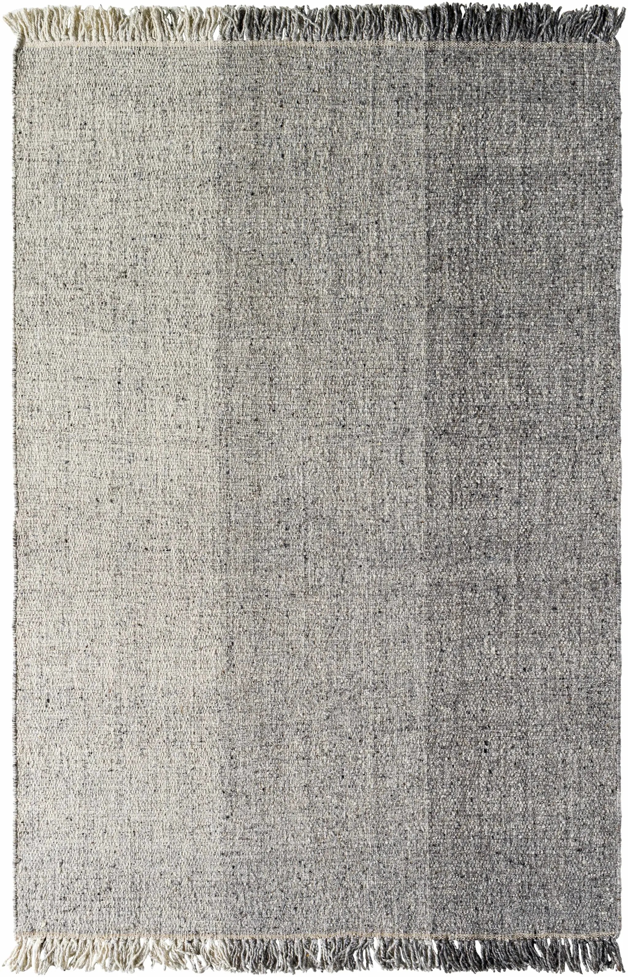 Penha Gray Monochrome Wool Area Rug - Clearance by Boutique Rugs
