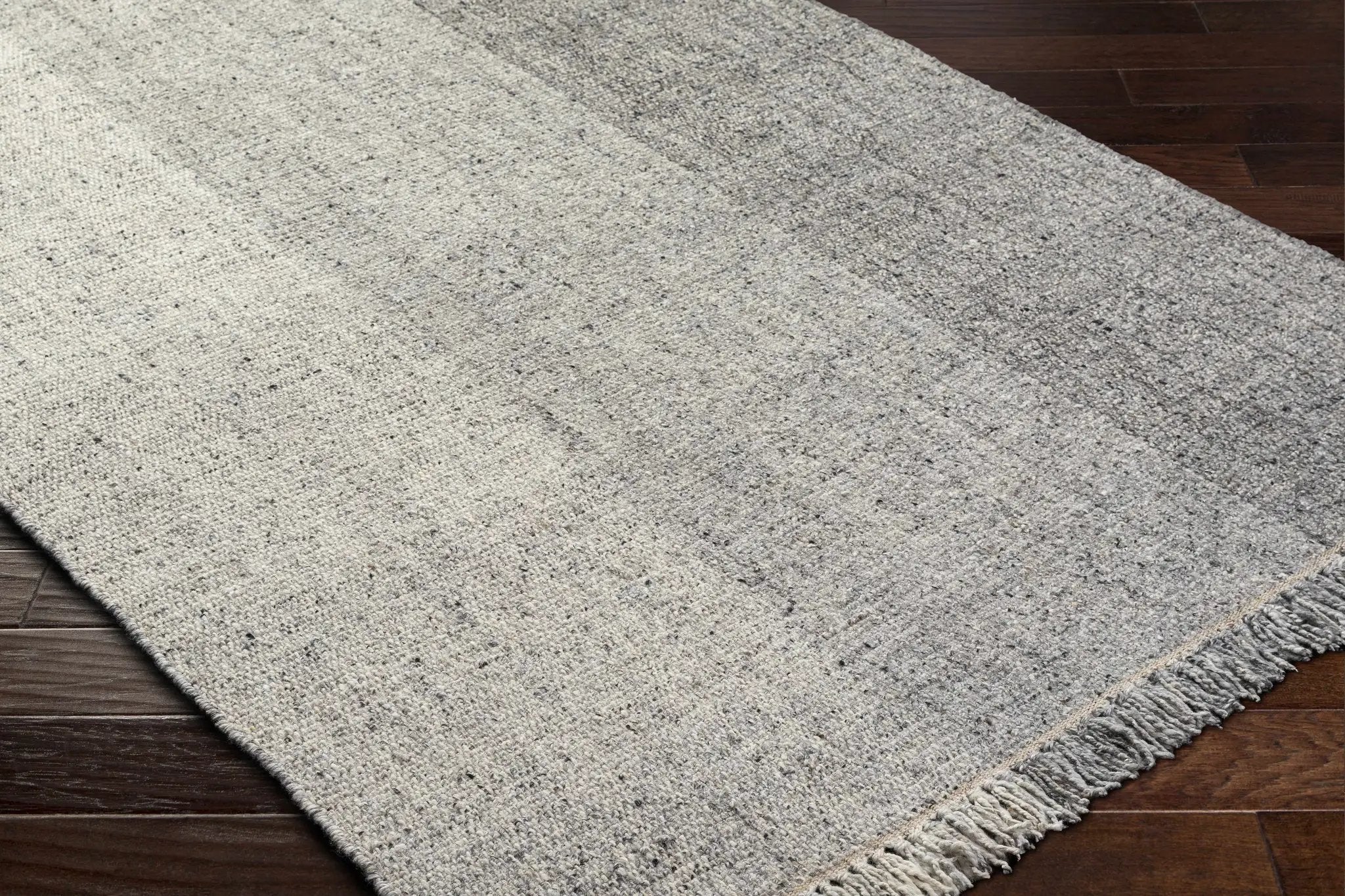 Penha Gray Monochrome Wool Area Rug - Clearance by Boutique Rugs