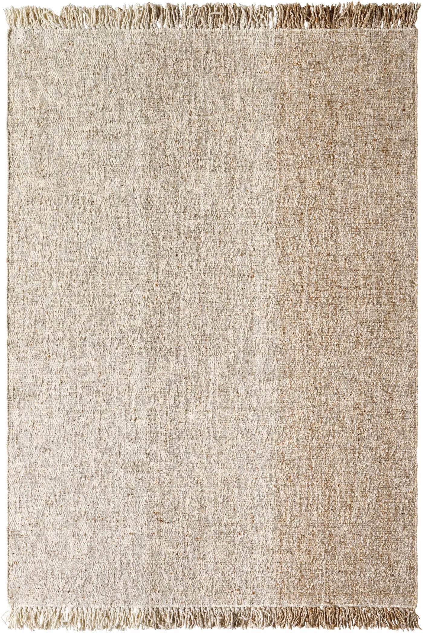 Penha Beige Monochrome Wool Area Rug - Clearance by Boutique Rugs