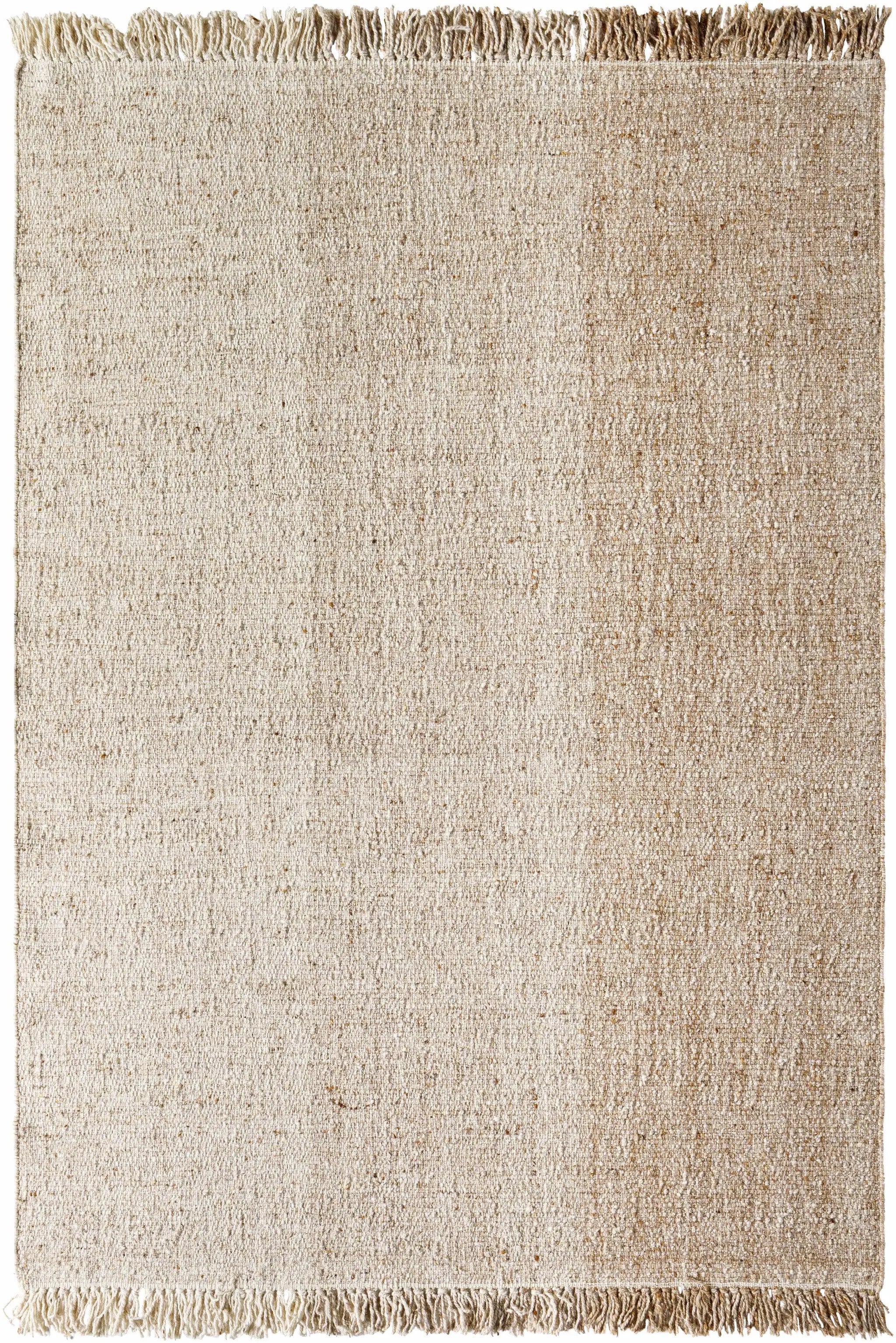 Penha Beige Monochrome Wool Area Rug - Clearance by Boutique Rugs