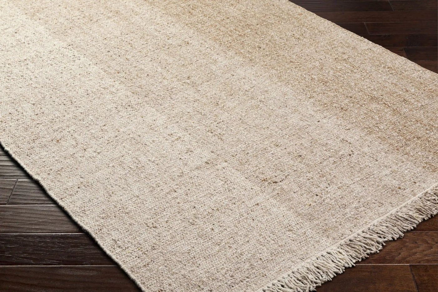 Penha Beige Monochrome Wool Area Rug - Clearance by Boutique Rugs