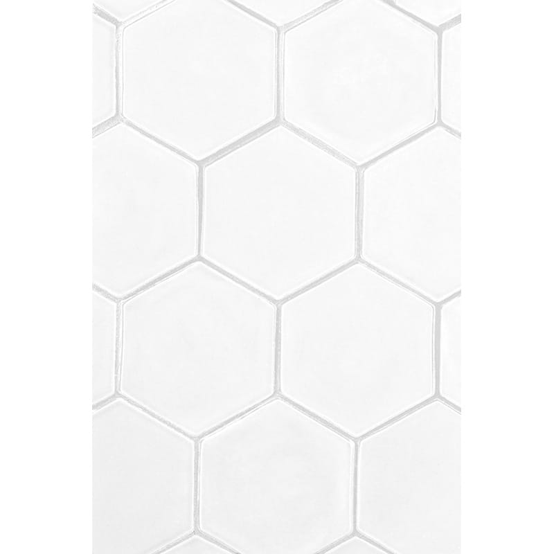 Satin Cotton Mat Hexagon 5 0.146sf Ceramic Matte 6x6 Tiles