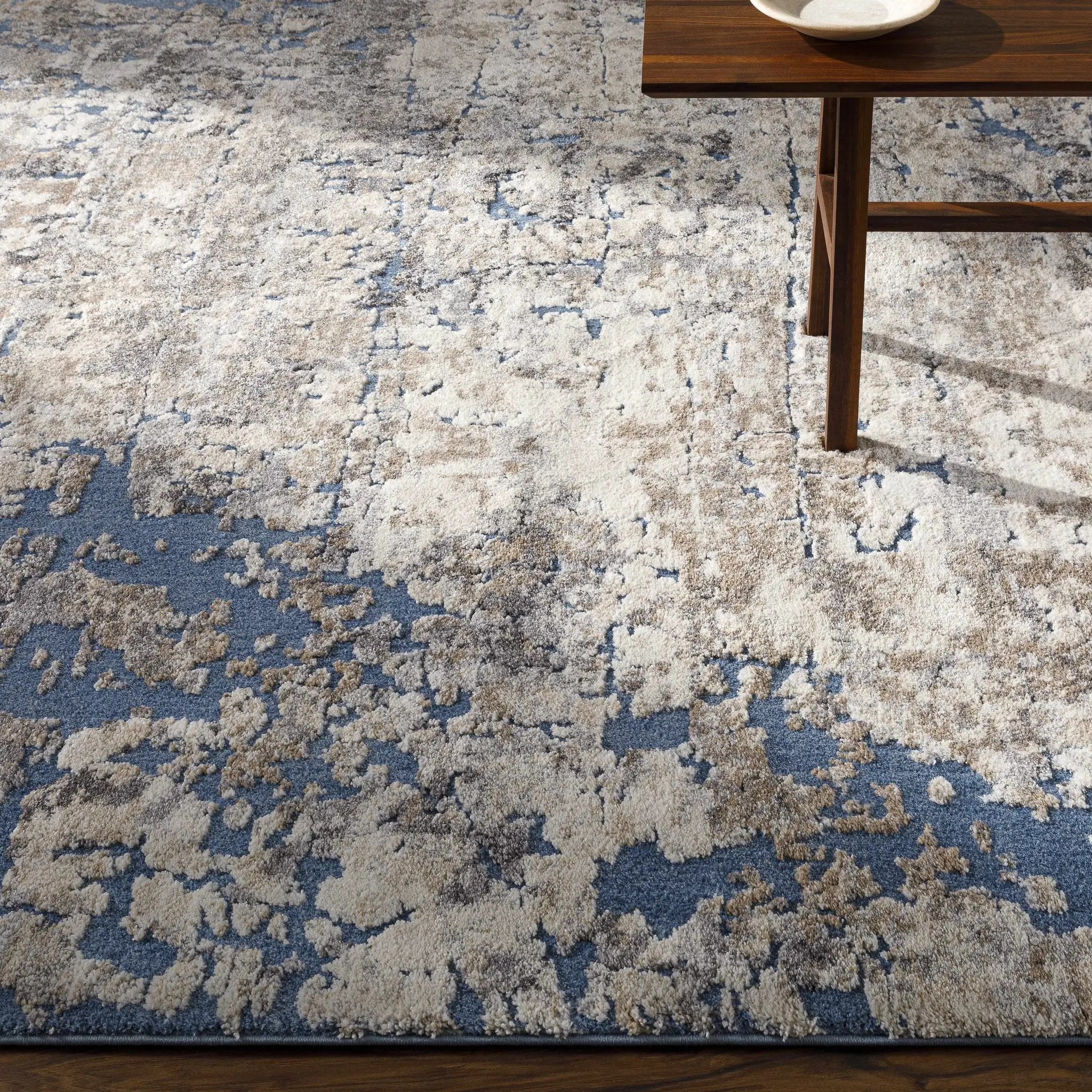 Satsop Rock Pattern Thick Rug by Boutique Rugs