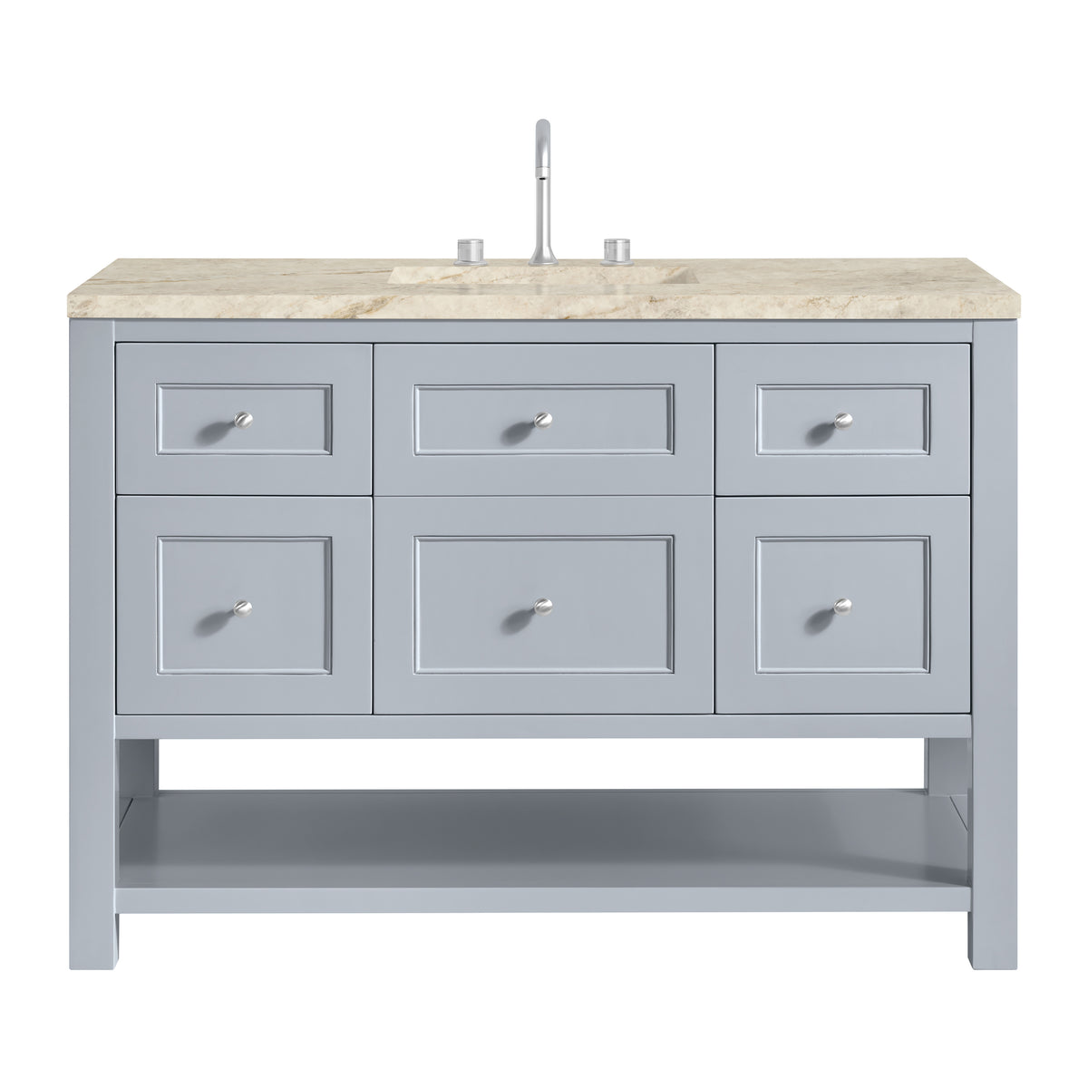 James Martin Breckenridge 48" Single Bathroom Vanity, Serenity Blue with Tajnar countertop