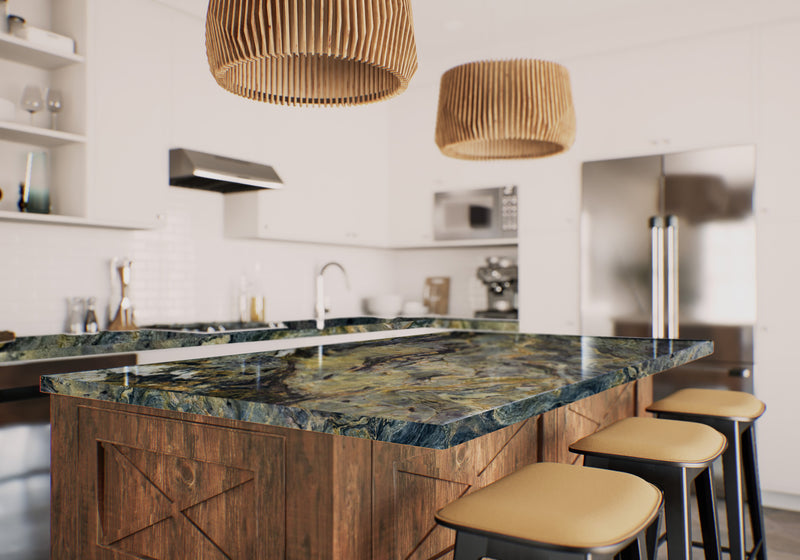 Sauvage Polished Quartzite Slab Random room scene 2
