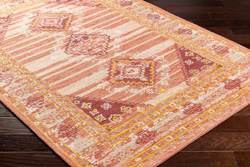 Alena Peach Wool Blend Area Rug - Clearance by Boutique Rugs