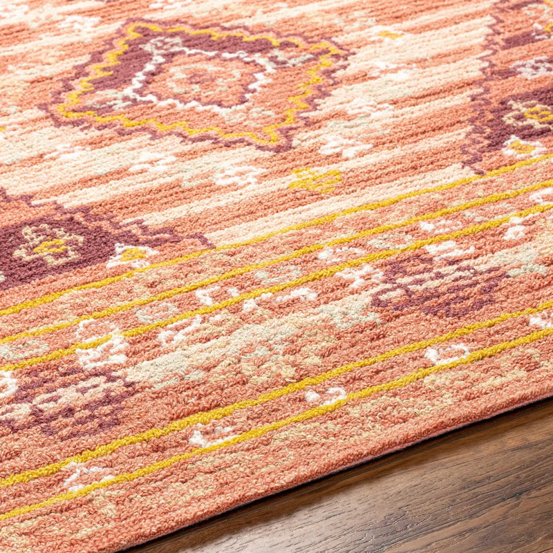 Alena Peach Wool Blend Area Rug - Clearance by Boutique Rugs