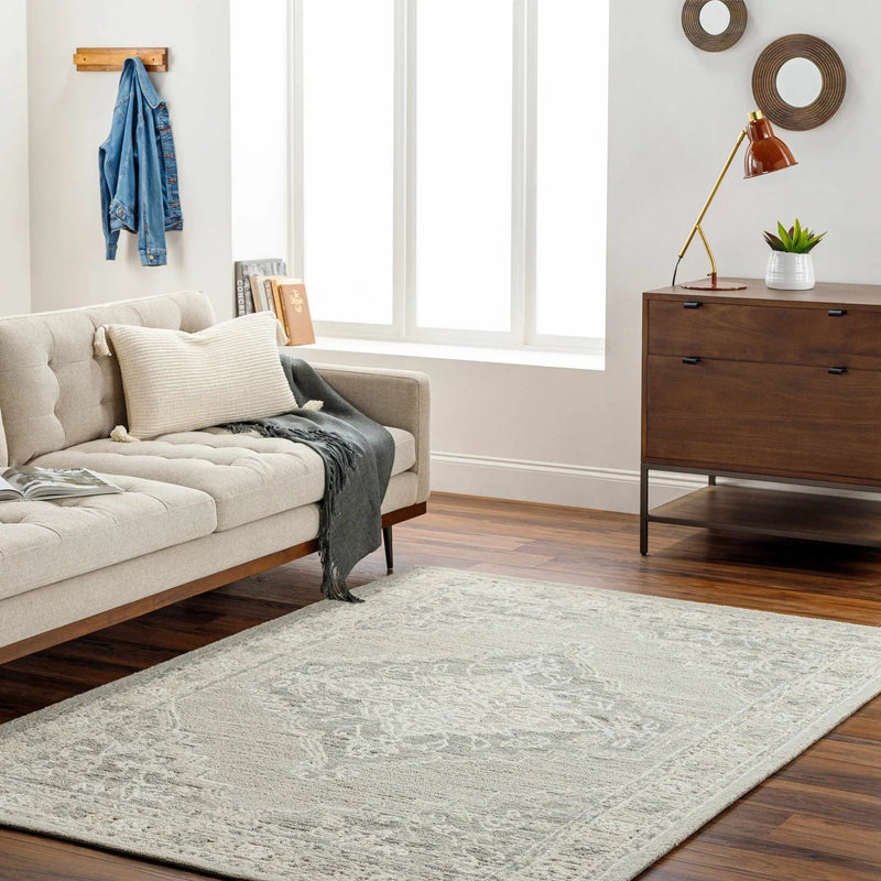 Nani Gray Wool Blend Area Rug - Clearance by Boutique Rugs