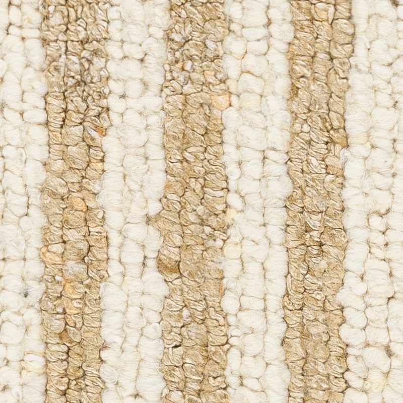 Saku Cream Striped Wool Rug - Clearance by Boutique Rugs