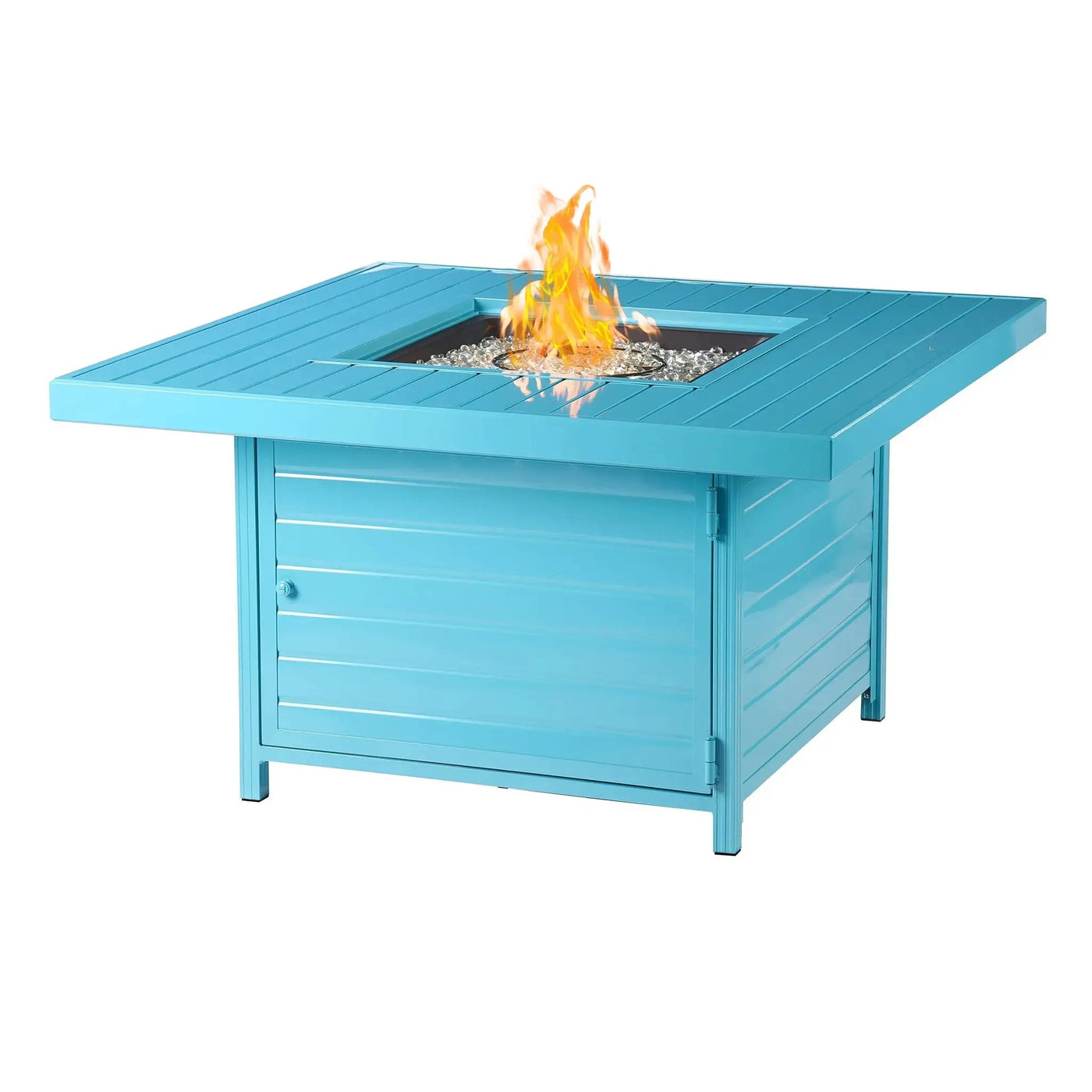 Aluminum 42-in Square Propane Fire Table with Beads, Covers and Lid by Sharicks