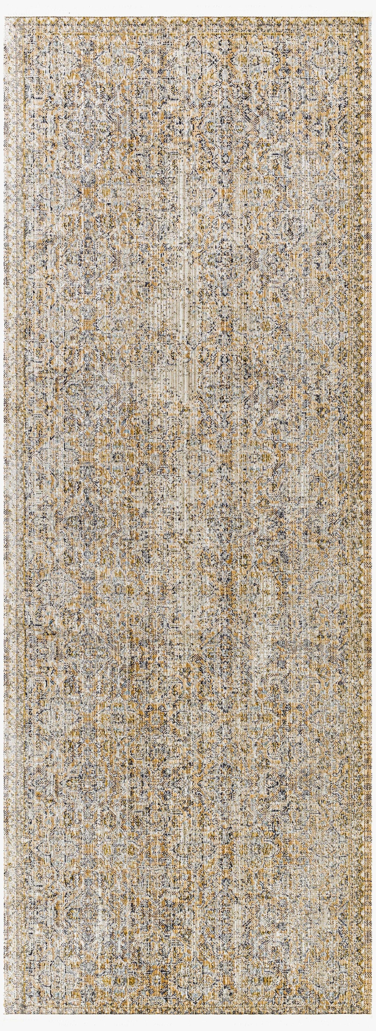 Margaret Beige & Blue Washable Outdoor Rug - Becki Owens x Livabliss - Clearance by Boutique Rugs