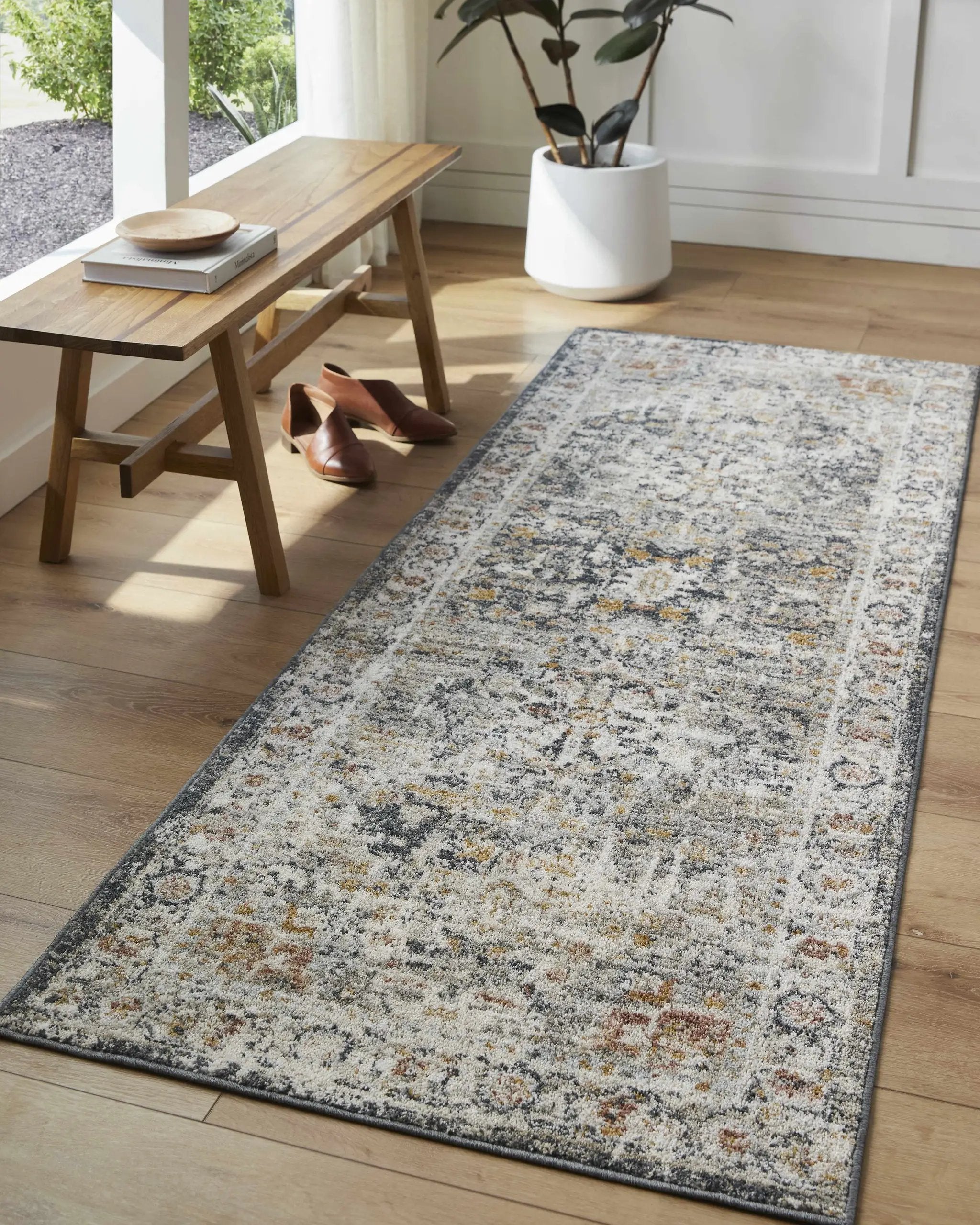 Ivria Navy & Rust Area Rug by Boutique Rugs