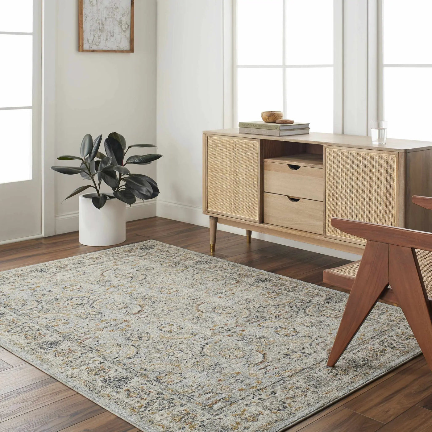 Jeven Blue Area Rug - Clearance by Boutique Rugs