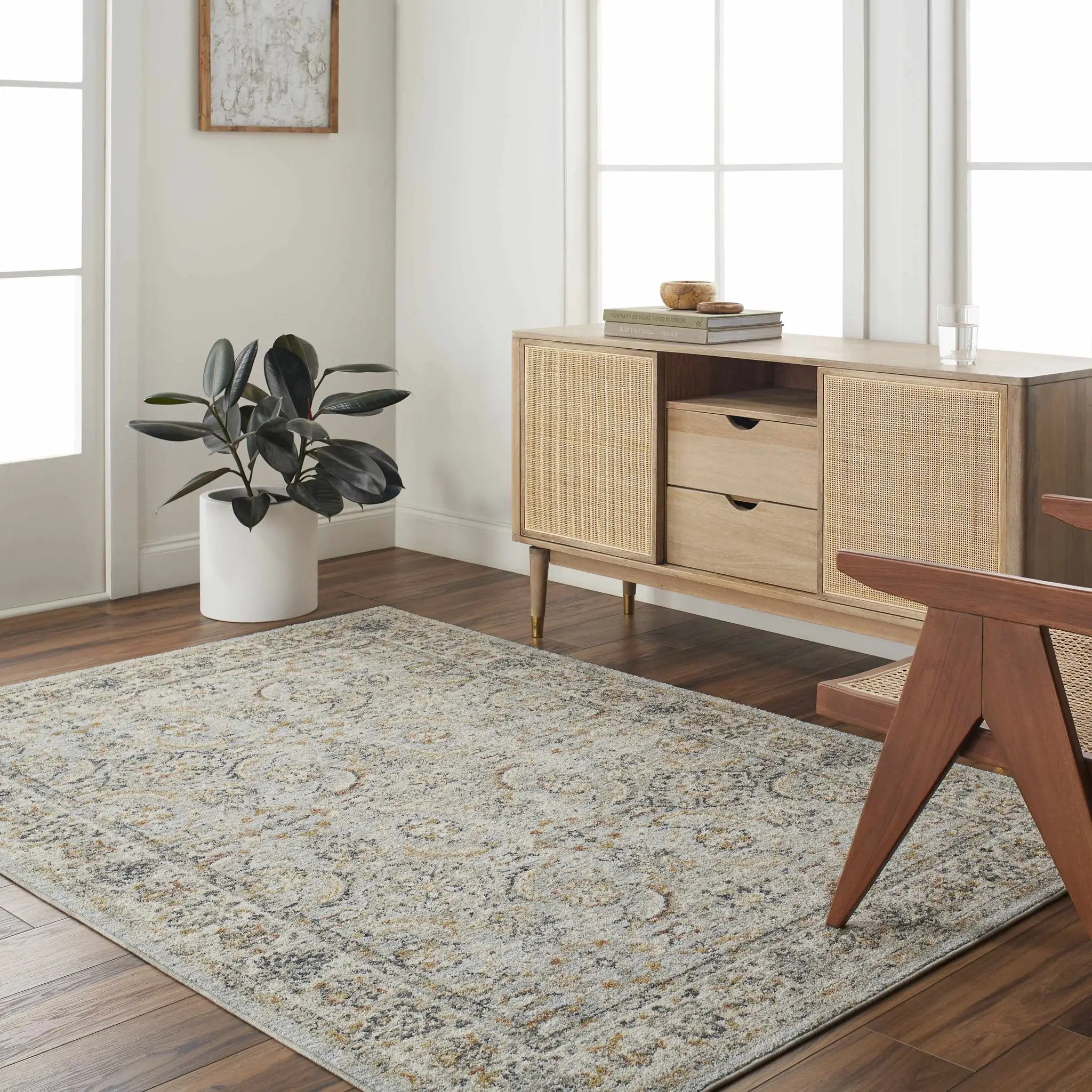 Jeven Blue Area Rug - Clearance by Boutique Rugs