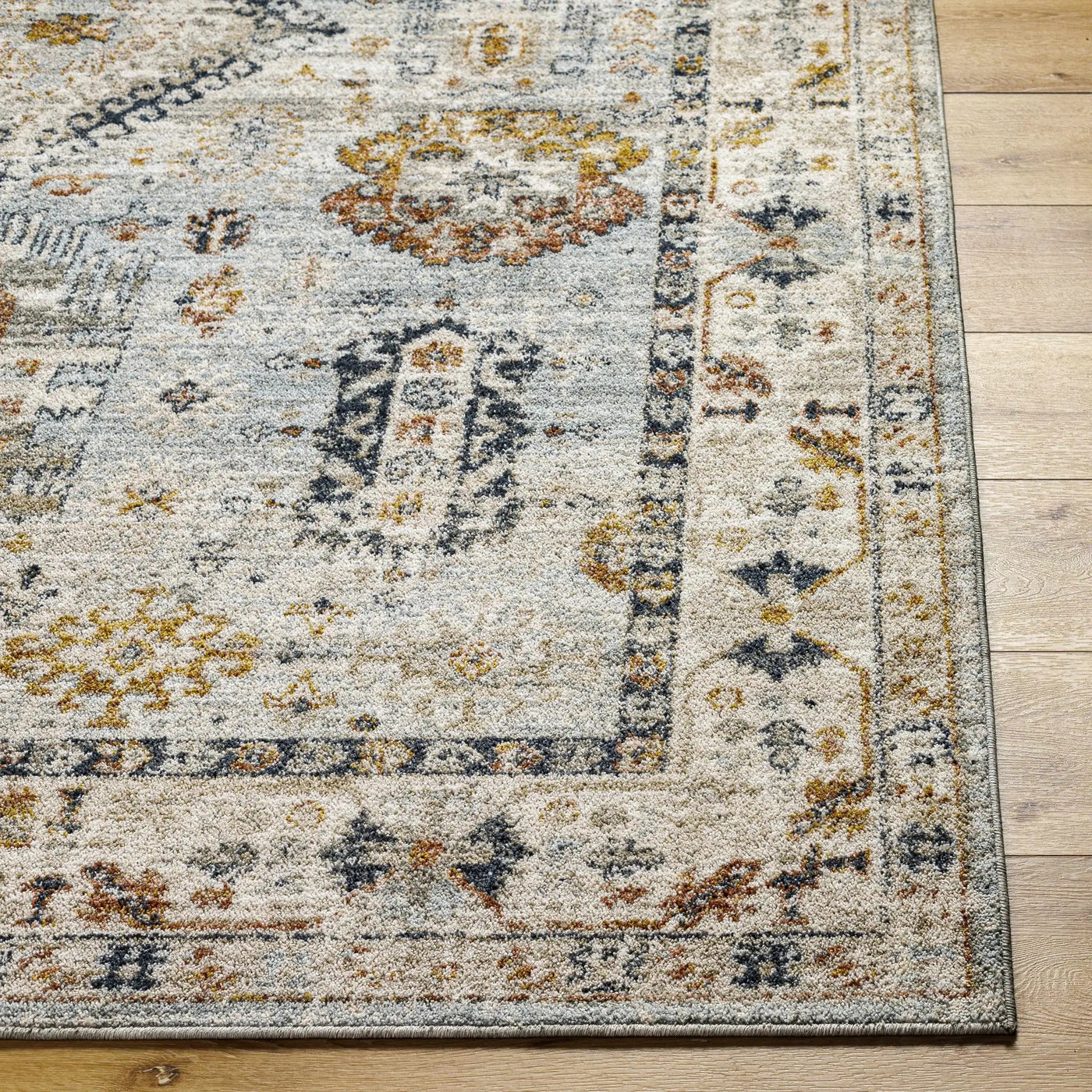 Kamau Cream & Blue Area Rug - Clearance by Boutique Rugs