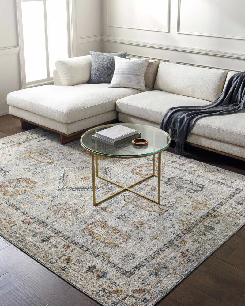 Kamau Cream & Blue Area Rug - Clearance by Boutique Rugs