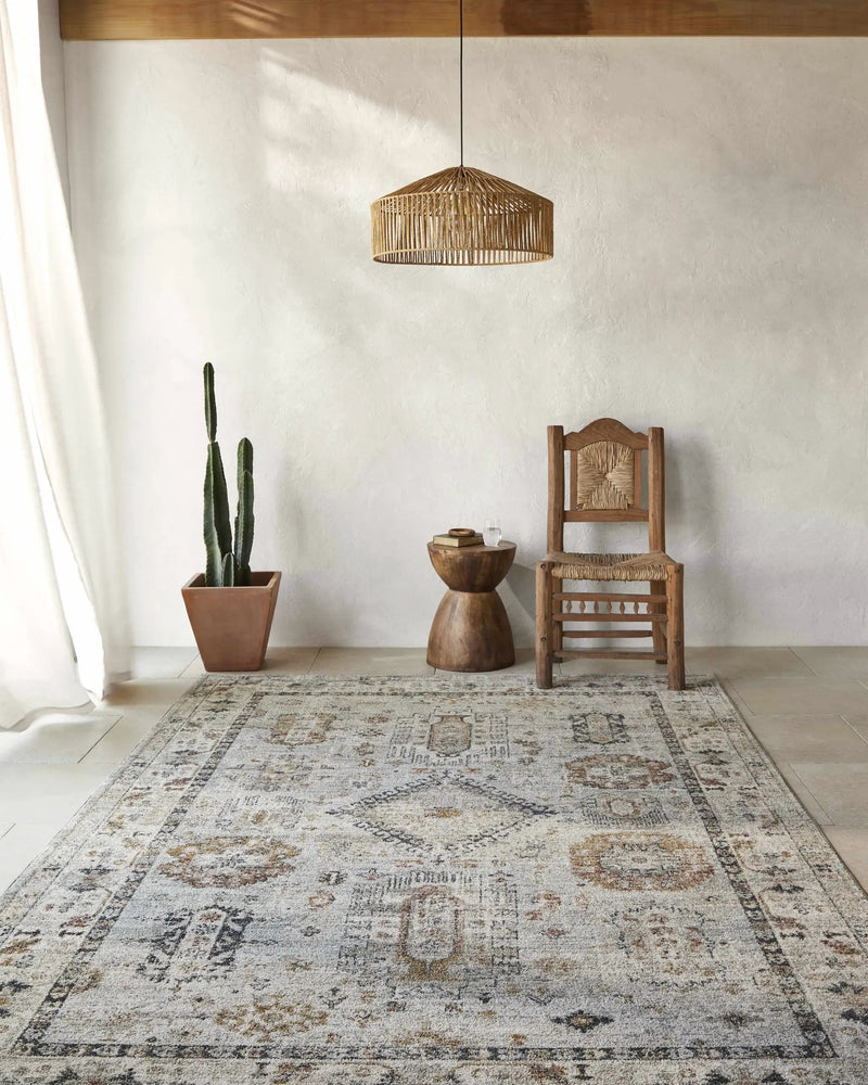 Kamau Cream & Blue Area Rug - Clearance by Boutique Rugs