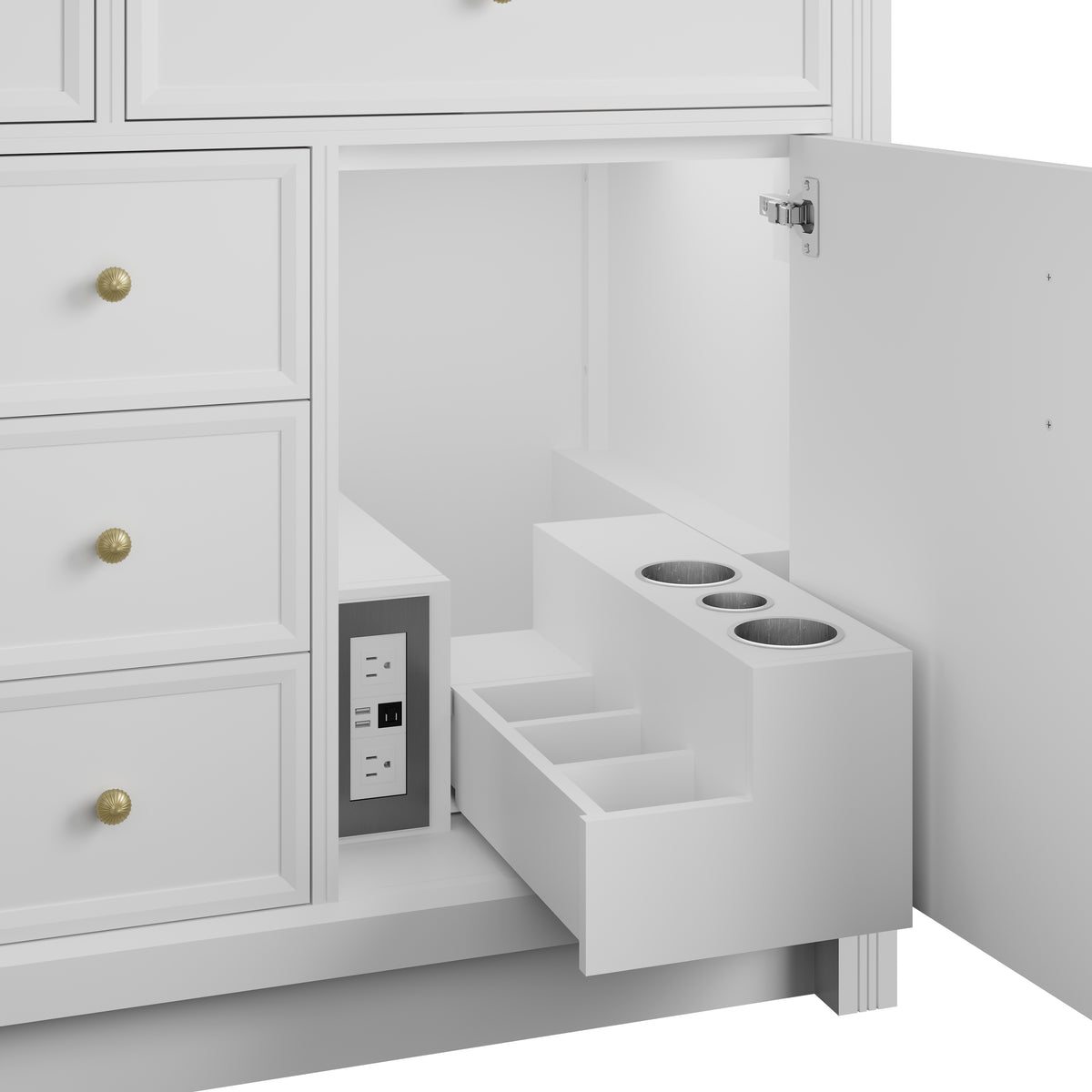 James Martin Bellshire 120" Double Bathroom Vanity, Bright White, view 22