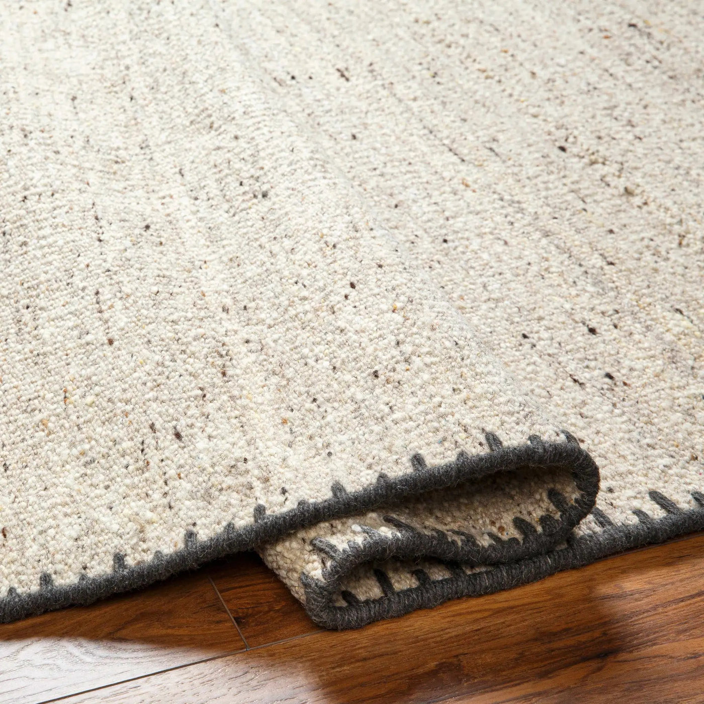 Ayumu Beige Hand Woven Wool Area Rug by Boutique Rugs