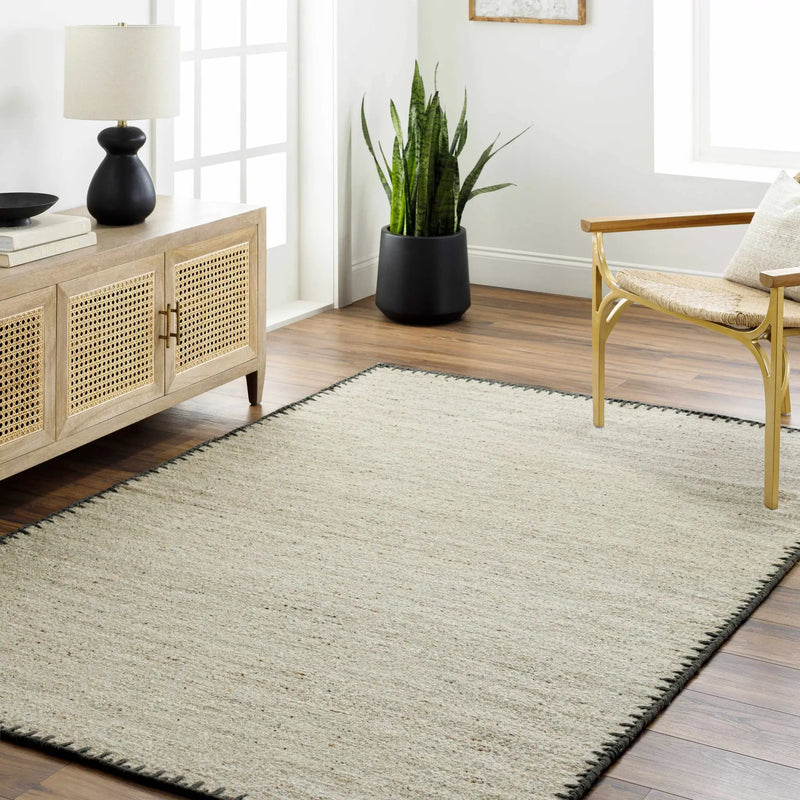 Ayumu Beige Hand Woven Wool Area Rug by Boutique Rugs