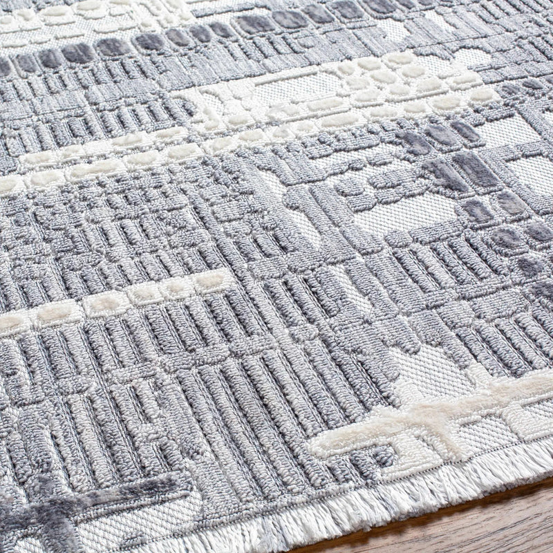 Bodhi Textured Saxony Rug with Fringes - Clearance by Boutique Rugs
