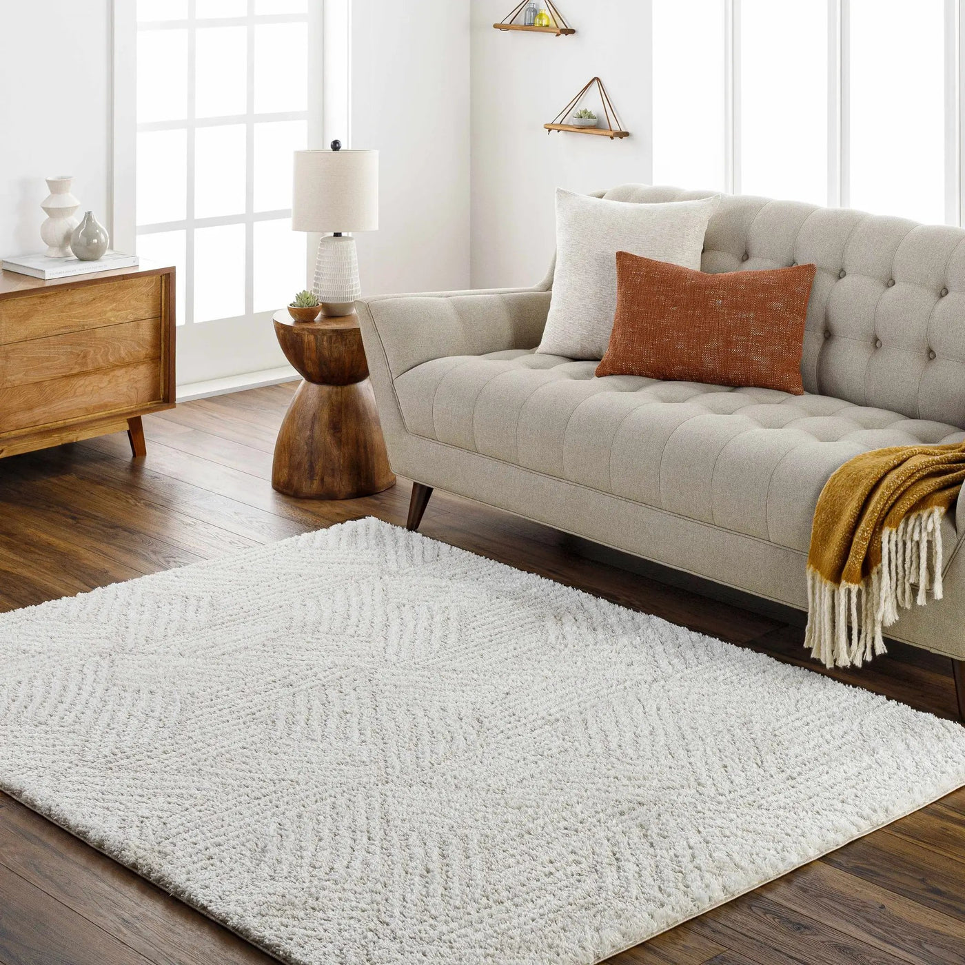 Mura Cream Area Rug by Boutique Rugs