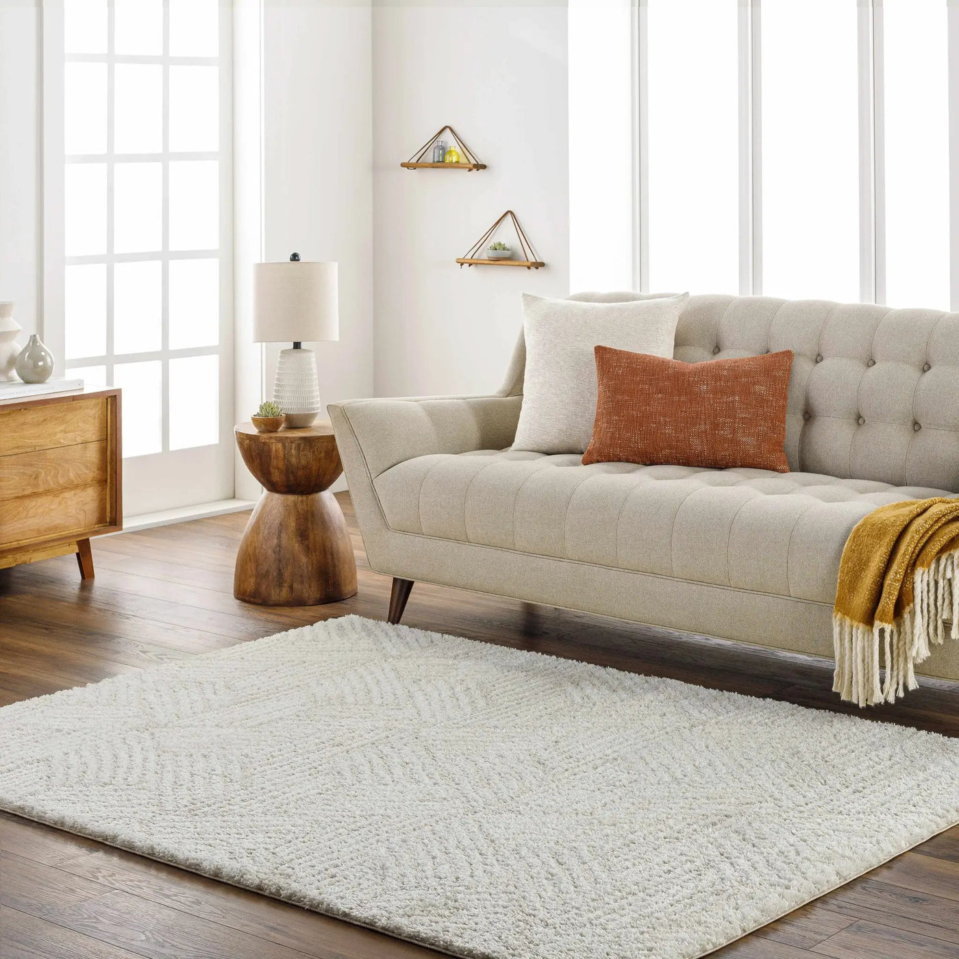 Mura Cream Area Rug by Boutique Rugs