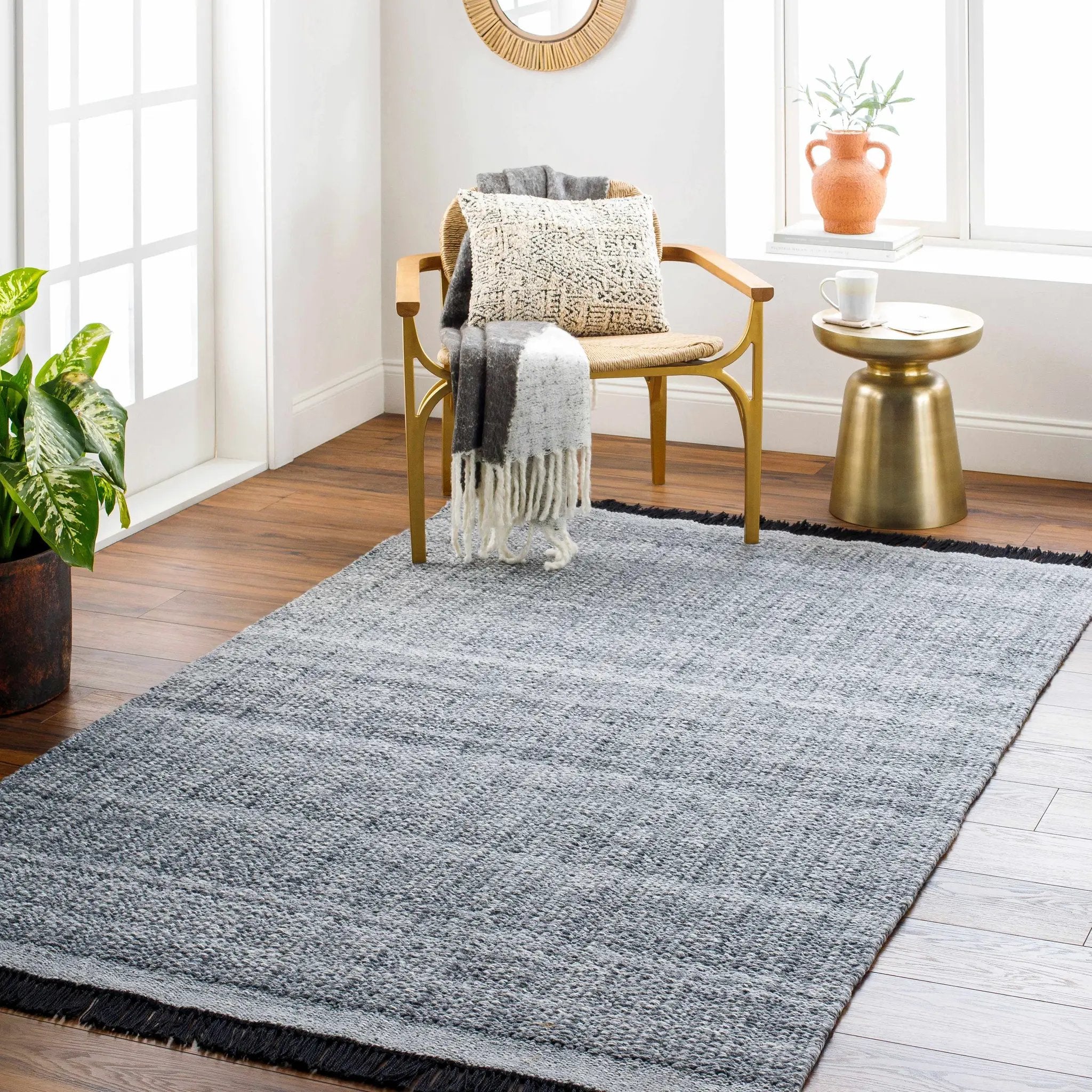 Dark Gray Anane Area Rug - Clearance by Boutique Rugs