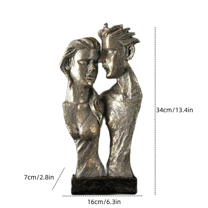 Sculpture - Abstract Lovers Figure by House Of Avana
