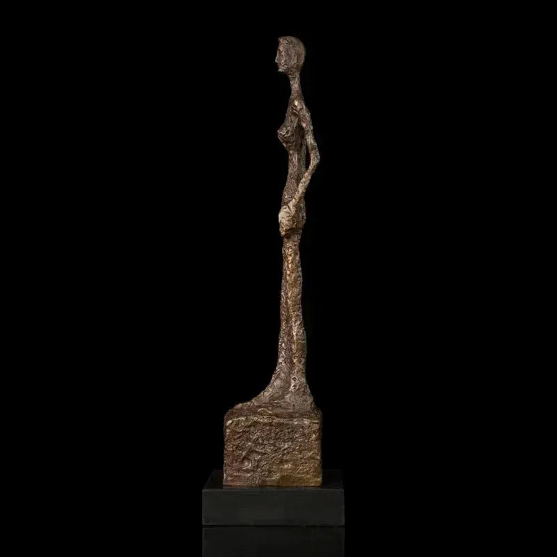 Abstract Standing Woman Brass Sculpture by House Of Avana