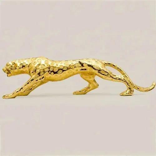 Luxury Geometric Running Panther Sculpture for Modern Home & Office Decor by House Of Avana