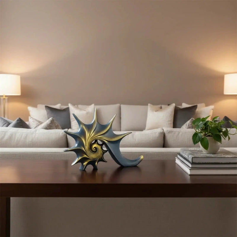 Hand-Carved Conch Shell Sculpture by House Of Avana