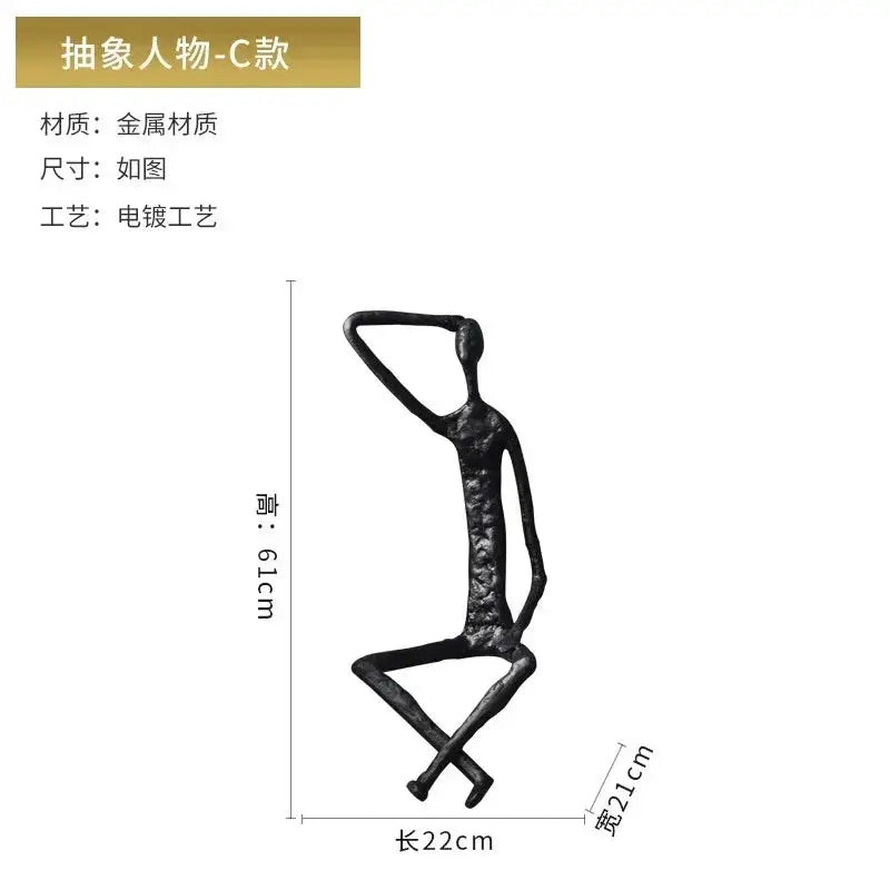 Sculpture - Minimalist Iron Wall Art by House Of Avana